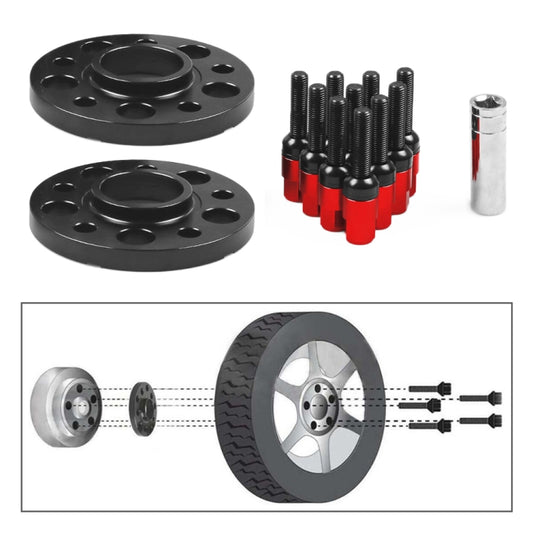Pour Mercedes-Benz 20mm Voiture Modifié Moyeu de Roue Flasque Entretoise de Roue Centrale avec Vis M12x1.5, 20mm
