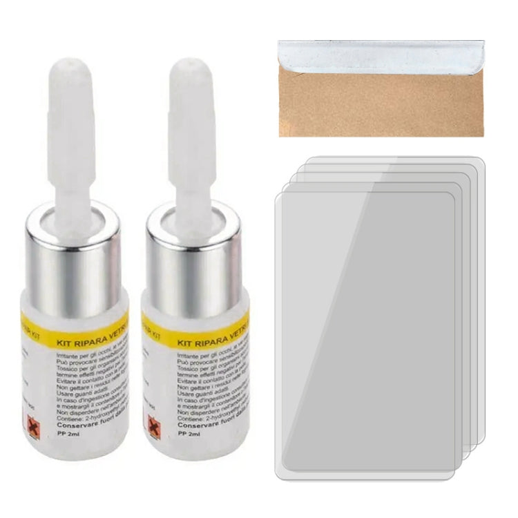 2 en 1 3 ml Fluide de réparation de pare-brise de voiture sans peinture avec outil, Fluide de réparation 2 en 1 (Noir), Fluide de réparation 2 en 1 (Blanc)