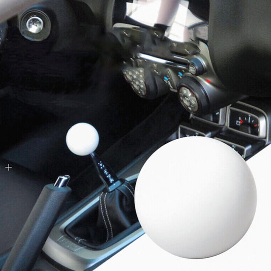 Car Modified Gear Head Shifter Cover with Adapter, White