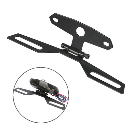 Support de plaque d'immatriculation de moto pliable, pliable