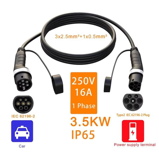 Feyree European Standard New Energy Electric Vehicle Charging Pile Double-ended Extension Cable, 250V 16A