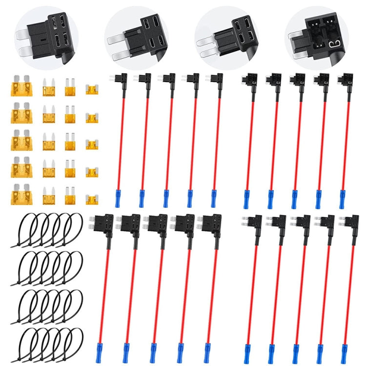 20 in 1 Car Blade Fuse Holder Kits with Cable, 20 in 1