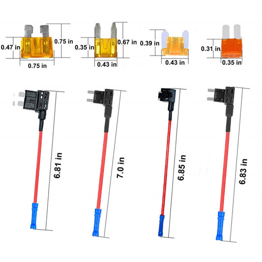 20 in 1 Car Blade Fuse Holder Kits with Cable, 20 in 1