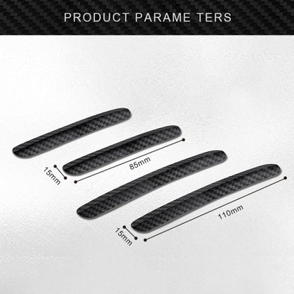 4 in 1 Car Door Anti-Static PC Carbon Fiber Anti-Collision Strip, Carbon Fiber Anti-Collision Strip