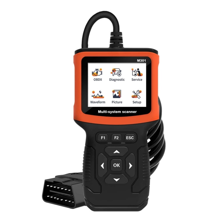 M301 9-18V OBD2 Car Code Reader Scanner Fault Detector - ORIWHIZ In Car