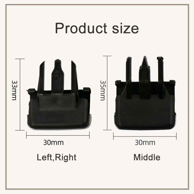For Toyota Corolla Left-hand Drive Car Left and Right Air Conditioning Air Outlet Paddle, For Toyota Corolla (Beige), For Toyota Corolla (Black)