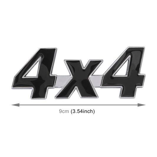 Pegatina decorativa de aleación de aluminio personalizada con número de coche 4x4, tamaño: 9 x 3.5 x 2.3 cm