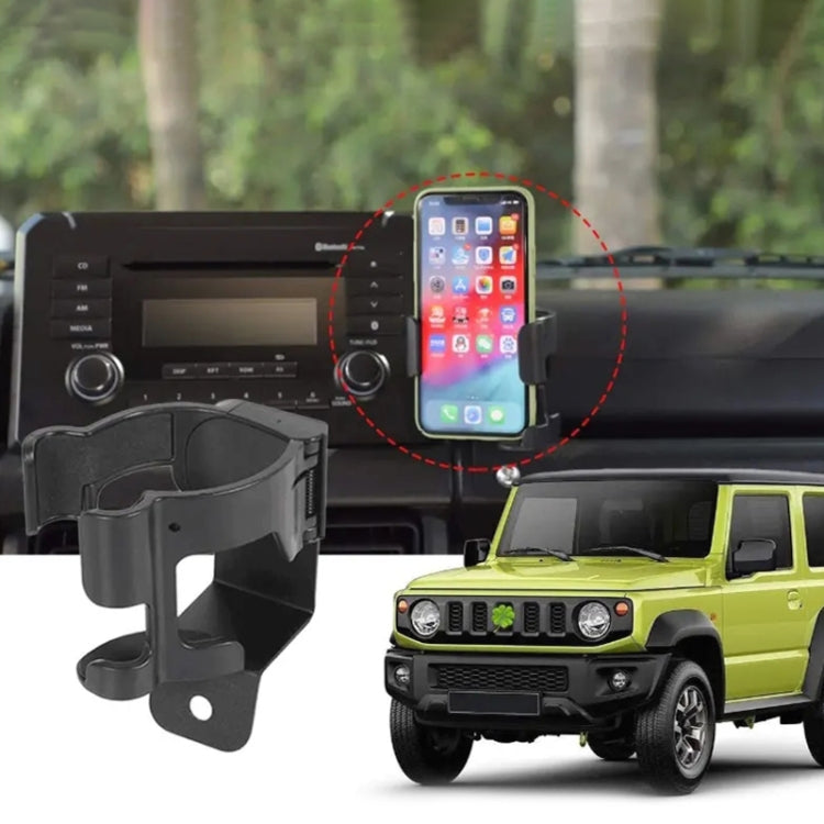 For Suzuki Jimny 2019-2020 Car Mobile Phone Holder Multifunctional Water Cup Holder, For Suzuki Jimny 2019-2020 Black