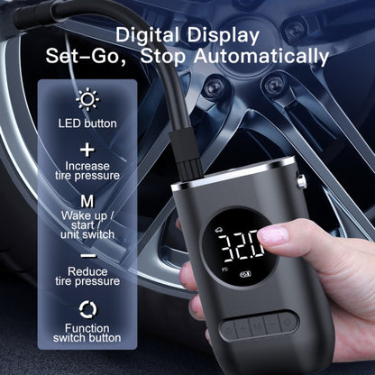 Gonfleur de pneu portable numérique sans fil pour voiture, écran numérique