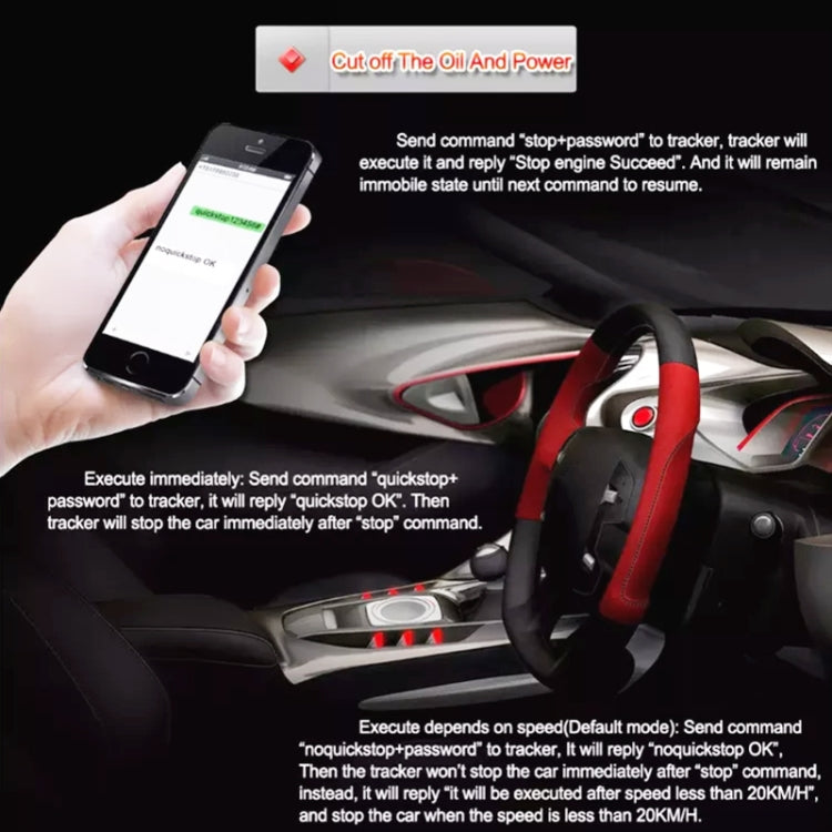 DEAOKE 2G GPS Car Locator Car Anti-Theft Tracker with Remote Control, GPS Car Locator with Remote Control