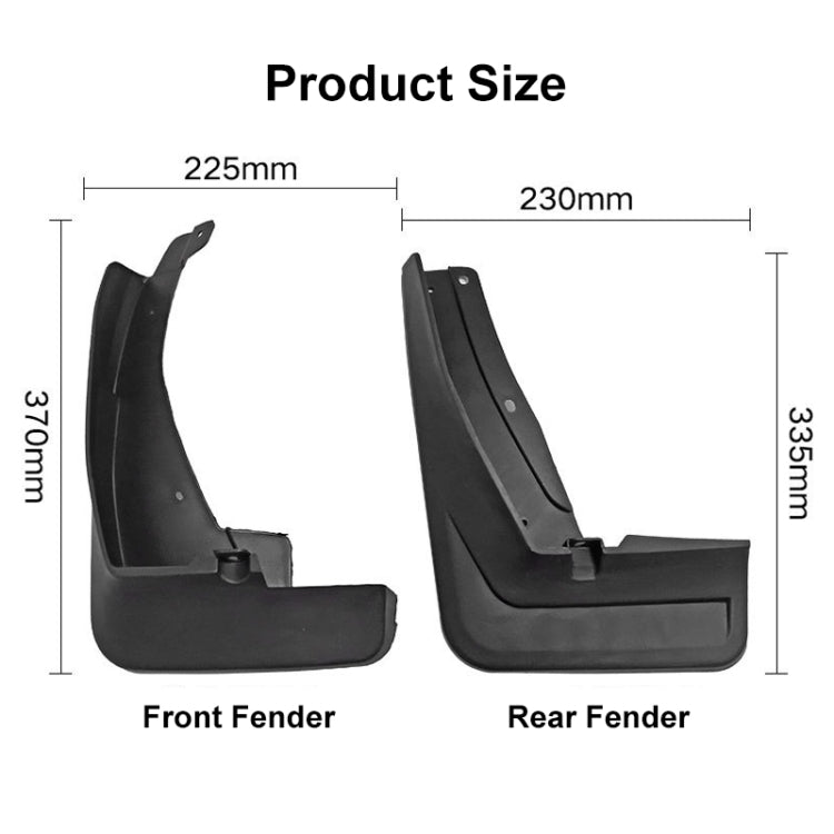 For Volkswagen Tiguan LR-Line 2018-2020 4pcs/Set Car Auto Soft Plastic Splash Flaps Fender Guard, For Volkswagen Tiguan LR-Line 2018-2020