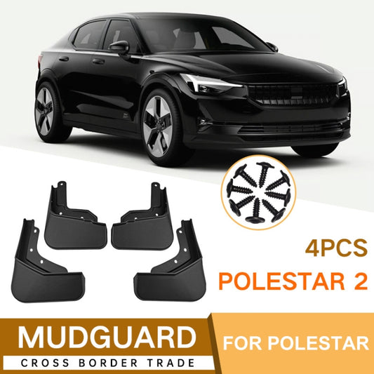 For Polestar 2 4pcs/Set Car Auto Soft Plastic Splash Flaps Fender Guard, For Polestar 2