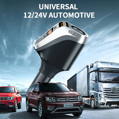 DY48TC 188W USB-C / Type-C + USB Dual Port Multi-function Car Charger with Cigarette Lighter