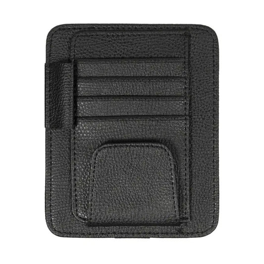 Multifunctional Car Litchi Pattern Glasses Holder Sun Visor Bill Holder, Glasses Holder