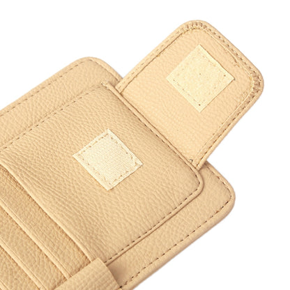 Multifunctional Car Litchi Pattern Glasses Holder Sun Visor Bill Holder, Glasses Holder
