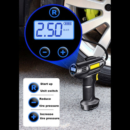 Pompe gonfleur de pneus de voiture portable, mini, sans fil, avec affichage numérique, affichage numérique sans fil