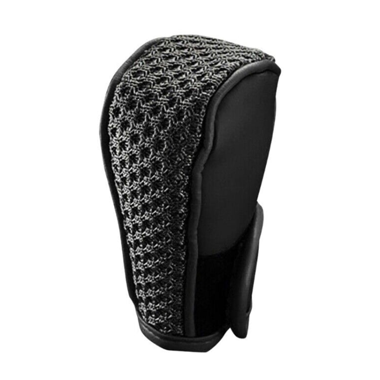Universal Car PU + Ice Silk Gear Shift Knob Protective Cover, PU + Ice Silk Cover