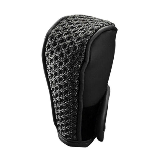 Universal Car PU + Ice Silk Gear Shift Knob Protective Cover, PU + Ice Silk Cover