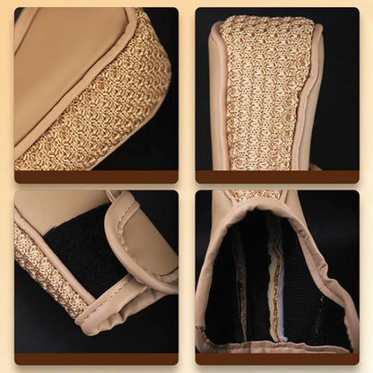 Universal Car PU + Ice Silk Gear Shift Knob Protective Cover, PU + Ice Silk Cover