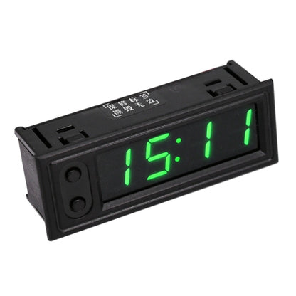Horloge LED lumineuse électronique de haute précision + Thermomètre + Voltmètre de voiture 3 en 1 DC5-50V, Bleu 3 en 1 DC5-50V, Rouge 3 en 1 DC5-50V, 3 en 1 DC5-50V, Vert 3 en 1 DC5-50V