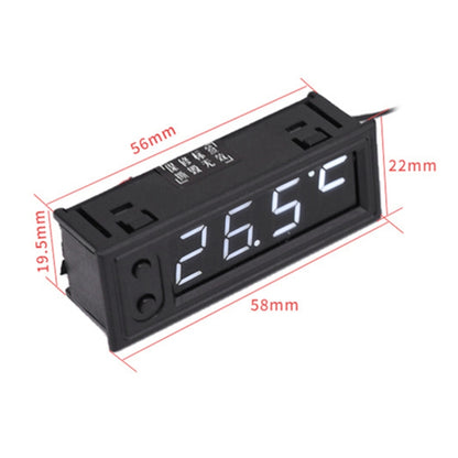 Horloge LED lumineuse électronique de haute précision + Thermomètre + Voltmètre de voiture 3 en 1 DC5-50V, Bleu 3 en 1 DC5-50V, Rouge 3 en 1 DC5-50V, 3 en 1 DC5-50V, Vert 3 en 1 DC5-50V