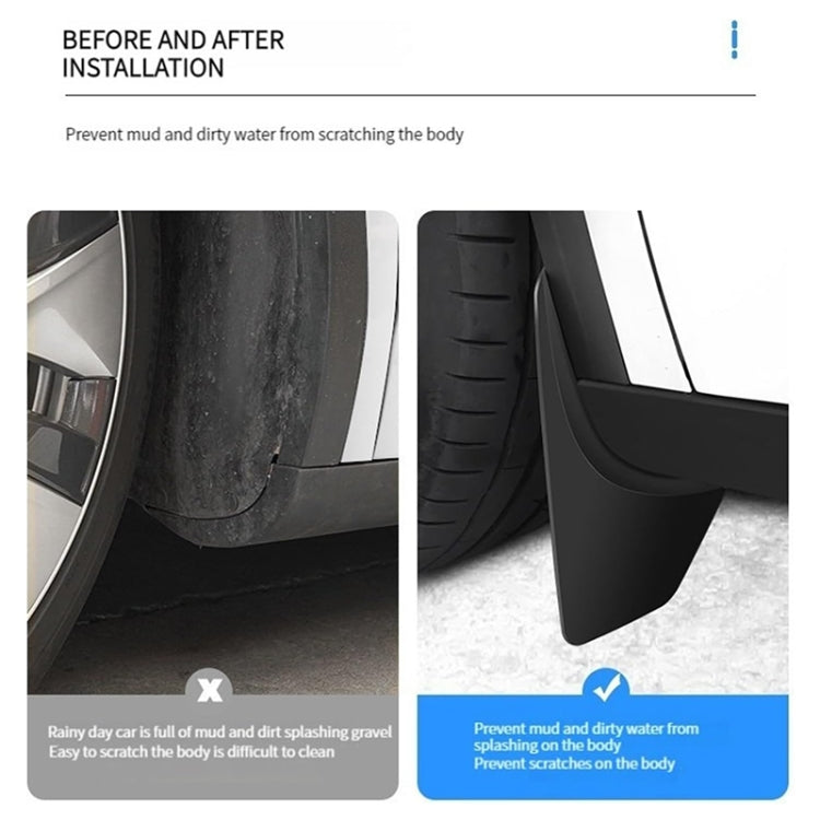 For Tesla Model 3 4 ppcs / Set Car Fenders Mud Flap Modification Accessories, Car Fenders