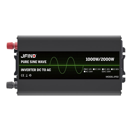 Inversor de potencia de onda sinusoidal pura JFIND JF02 de 1000 W, 12 V a 220 V, JF02