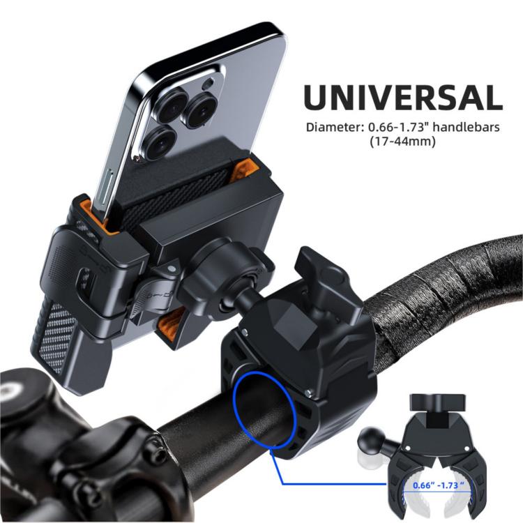Support de téléphone antidérapant pour vélo/trottinette en fibre de carbone