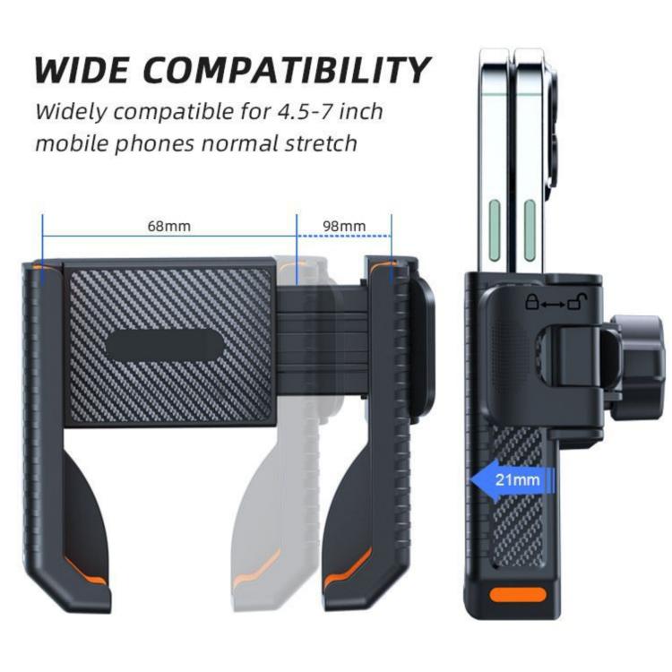 Support de téléphone antidérapant pour vélo/trottinette en fibre de carbone
