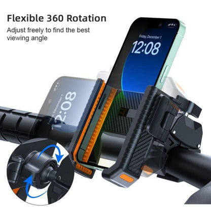 Support de téléphone antidérapant pour vélo/trottinette en fibre de carbone