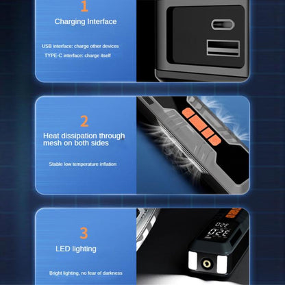 60W Portable Tire Inflator Cordless Air Pump, 60w6000mah-TP
