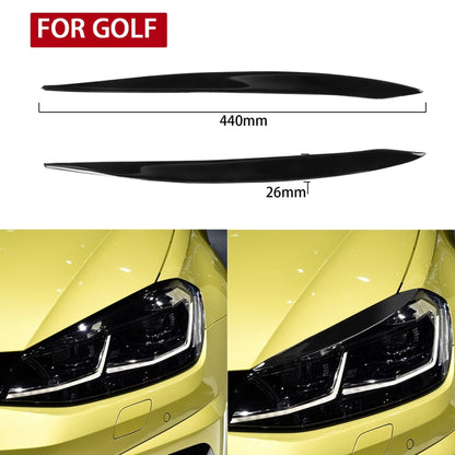 Paire de sourcils de phare de voiture décoratifs souples pour Volkswagen Golf 7 / 7.5 2013-2018, Pour Volkswagen Golf 7 / 7.5 2013-2018