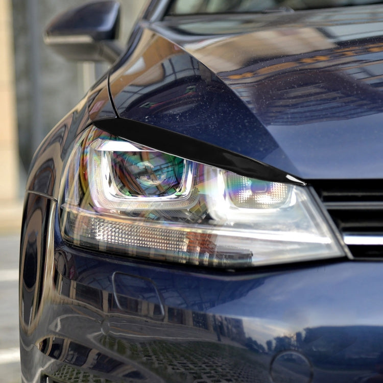 Paire de sourcils de phare de voiture décoratifs souples pour Volkswagen Golf 7 / 7.5 2013-2018, Pour Volkswagen Golf 7 / 7.5 2013-2018