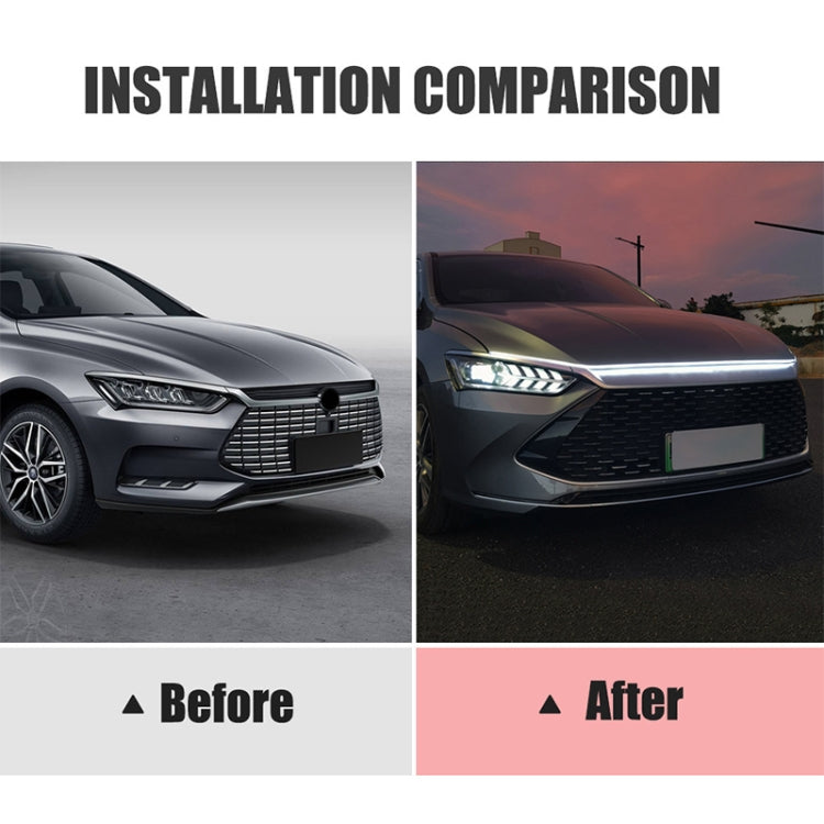 1,2m Lumière d'ambiance LED décorative super brillante pour feux de jour de voiture, 1,2m