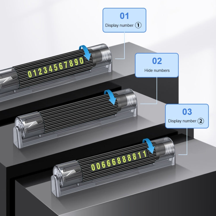 Car Multi-functional Emergency Safety Hammer Temporary Parking Dual Number Plate