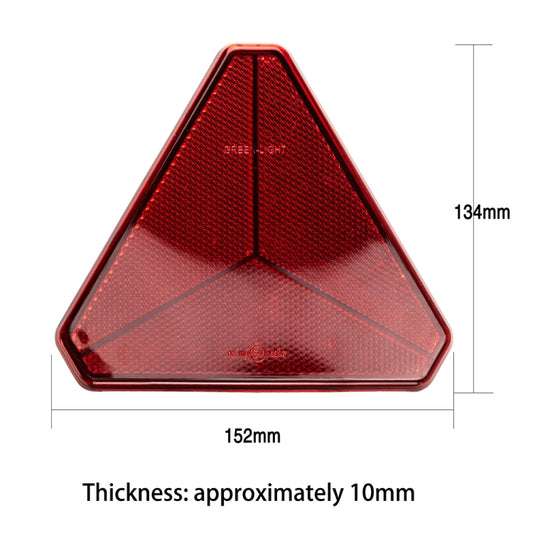Trucks Trailers RV Triangular Red Reflector, Self Adhesive