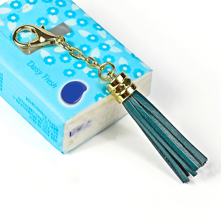 LS01 Porte-clés en alliage de zinc avec pompon, pendentif de sac de voiture