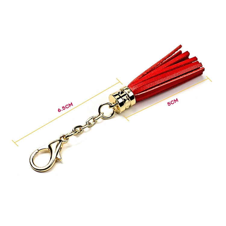 LS01 Porte-clés en alliage de zinc avec pompon, pendentif de sac de voiture