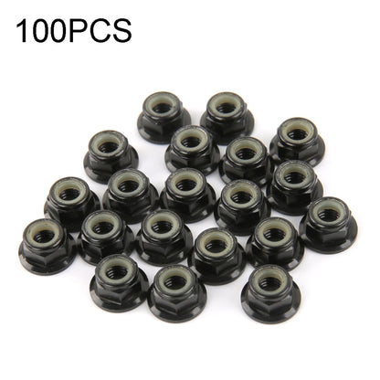 100 PCS iFlight M5 CW 6061 Aluminum Motor Screw Nuts Nylon Insert Self Lock Flange Nut for RC FPV Racing Drone Motor, M5 CW 6061(Black), M5 CW 6061(Red)