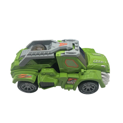 HG-882 Electric Dinosaur Deformation Car Toy Universal Light Music Toy