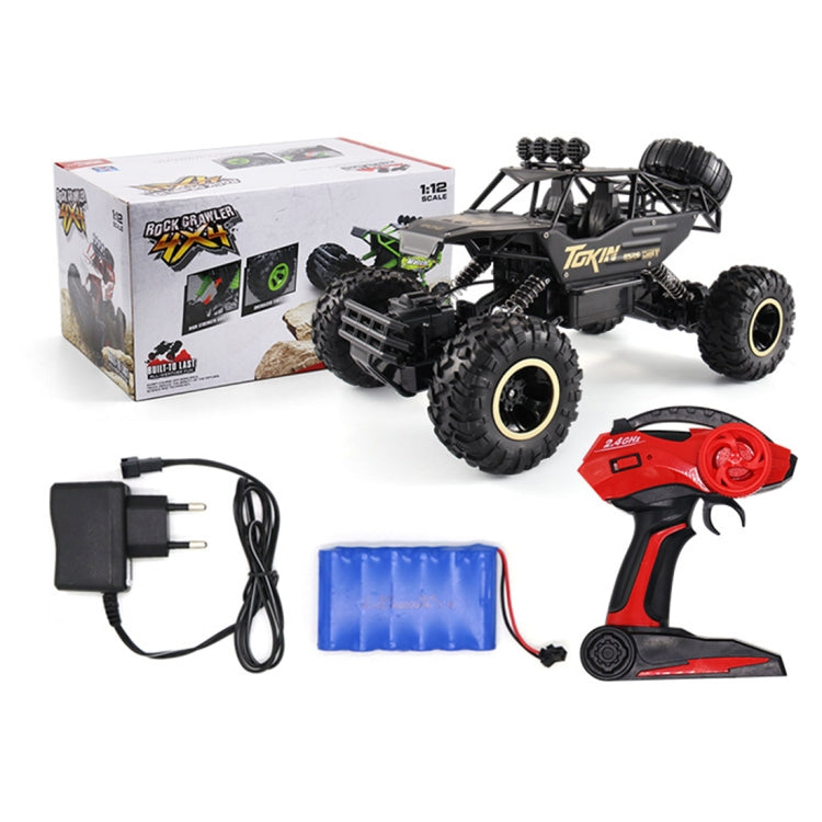 HD6026 1:12 Large Alloy Climbing Car Mountain Cross-country Four-wheel Drive Remote Control Car Toy, Size: 37cm, HD6026 1:12(Red), HD6026 1:12(Silver), HD6026 1:12(Black), 6255 2.4GHz 1:16(Green), HD6026 1:12(Gold)