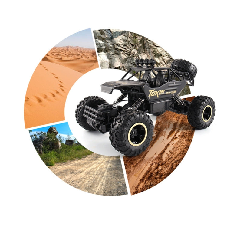 HD6026 1:12 Large Alloy Climbing Car Mountain Cross-country Four-wheel Drive Remote Control Car Toy, Size: 37cm, HD6026 1:12(Red), HD6026 1:12(Silver), HD6026 1:12(Black), 6255 2.4GHz 1:16(Green), HD6026 1:12(Gold)
