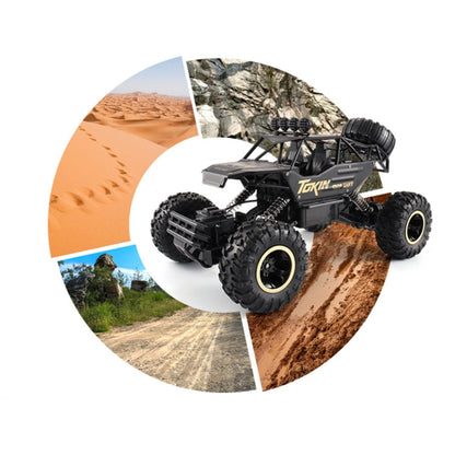 HD6026 1:12 Large Alloy Climbing Car Mountain Cross-country Four-wheel Drive Remote Control Car Toy, Size: 37cm, HD6026 1:12(Red), HD6026 1:12(Silver), HD6026 1:12(Black), 6255 2.4GHz 1:16(Green), HD6026 1:12(Gold)
