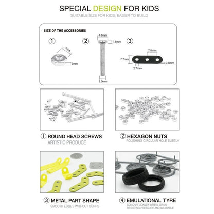 MoFun SW-002 158 PCS DIY Stainless Steel Halley Motorcycle Assembling Blocks, SW-002 Halley Motorcycle