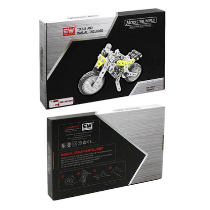 MoFun SW-003 188 PCS DIY Stainless Steel Street Motorcycle Assembling Blocks, SW-003