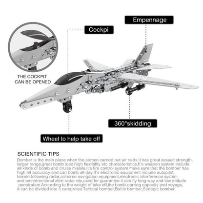MoFun SW-022 DIY Stainless Steel Bombing Plane Assembling Blocks, SW-022 Bombing Plane