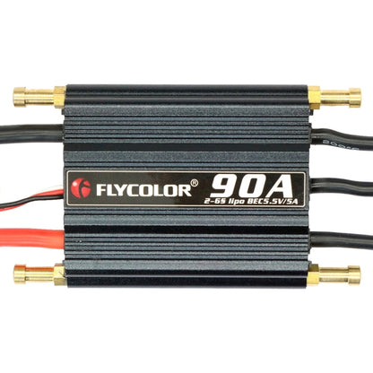 Flycolor Flymoster Series 90A 2-6S Waterproof Electronic Speed Controller for RC Boat, 90A 2-6S