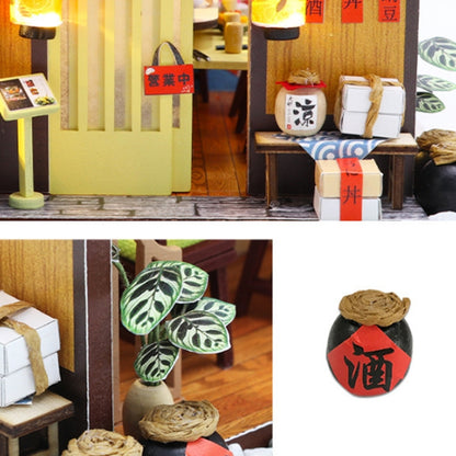 Maison miniature à assembler DIY créative Restaurant de sushis japonais Cadeau d'anniversaire