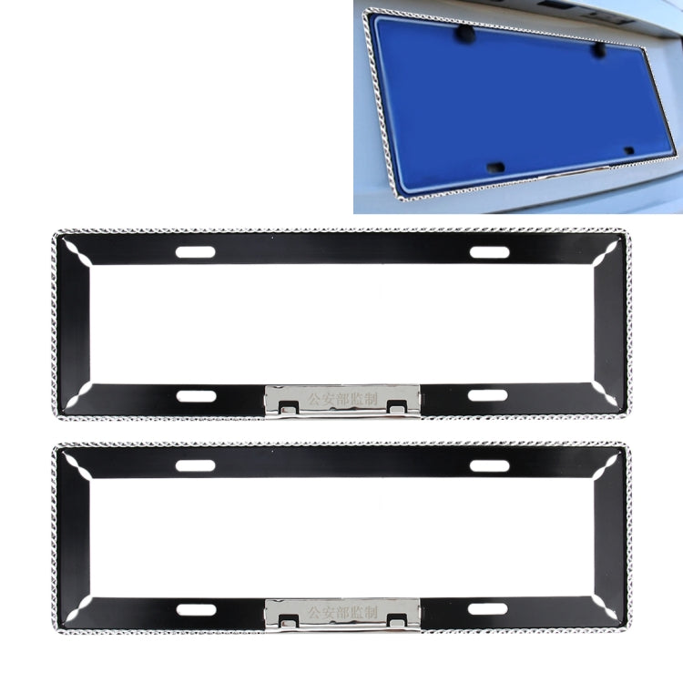 2 cadres de plaque d'immatriculation de voiture, cadres de plaque d'immatriculation de voiture, support de plaque d'immatriculation universel, accessoires de voiture, cadre de plaque d'immatriculation en alliage d'aluminium