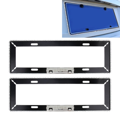 2 cadres de plaque d'immatriculation de voiture, cadres de plaque d'immatriculation de voiture, support de plaque d'immatriculation universel, accessoires de voiture, cadre de plaque d'immatriculation en alliage d'aluminium